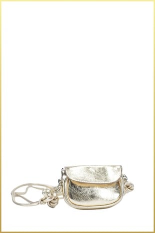 Lovely Kadın Mini Ayarlanabilir Askılı Omuz Çantası - Gold