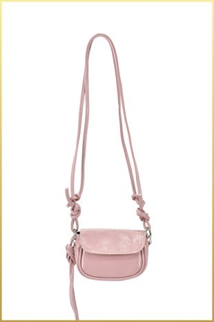 Lovely Kadın Mini Ayarlanabilir Askılı Omuz Çantası - Pembe