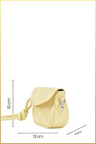Lovely Kadın Mini Ayarlanabilir Askılı Omuz Çantası - Sarı