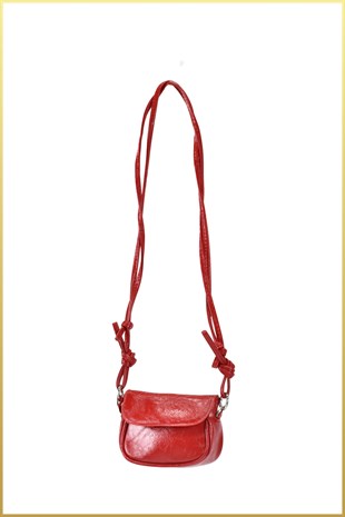 Lovely Kadın Mini Ayarlanabilir Askılı Omuz Çantası - Kırmızı