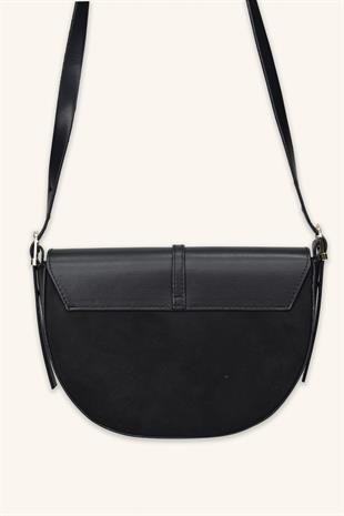 Luce Gold Detaylı El ve Omuz Çantası - Siyah