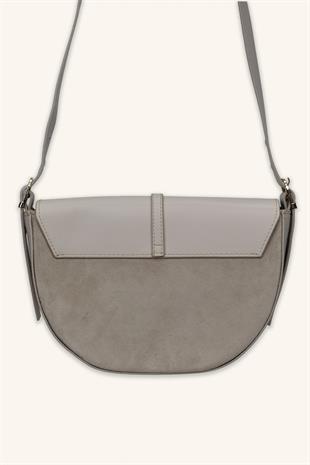 Luce Gold Detaylı El ve Omuz Çantası - Vizon