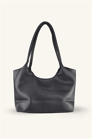 Melany Model Charm Detaylı El ve Omuz Çantası - Siyah