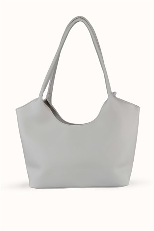 Melany Model Charm Detaylı El ve Omuz Çantası - Krem