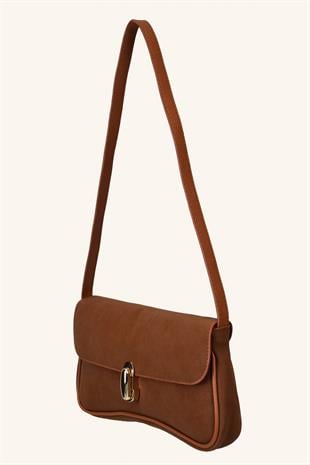 Mila Süet Mini El ve Omuz Çantası - Taba