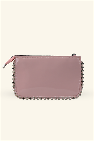 Mini Boncuklu Çanta - Pembe