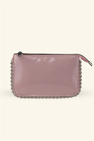 Mini Boncuklu Çanta - Pembe