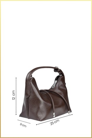 Misha Model Küçük El ve Omuz Çantası - Acı Kahve