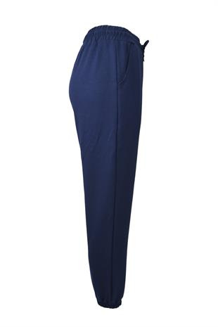 Modal Kumaş Lastik Paça Cepli Eşofman Altı - Lacivert