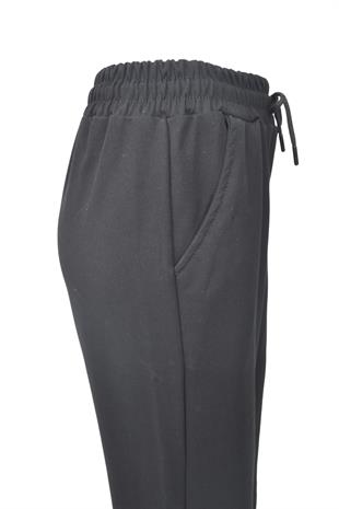 Modal Kumaş Lastik Paça Cepli Eşofman Altı - Siyah