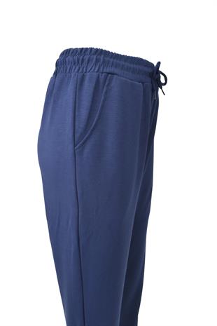 Modal Kumaş Lastik Paça Cepli Eşofman Altı - Lacivert