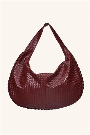 Mono Büyük Boy El ve Omuz Çantası - Bordo