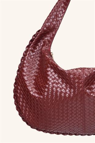 Mono Büyük Boy El ve Omuz Çantası - Bordo