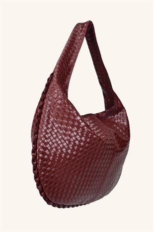 Mono Büyük Boy El ve Omuz Çantası - Bordo