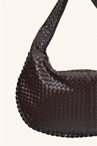 Mono Büyük Boy El ve Omuz Çantası - Kahve