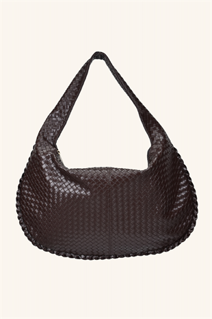 Mono Büyük Boy El ve Omuz Çantası - Kahve