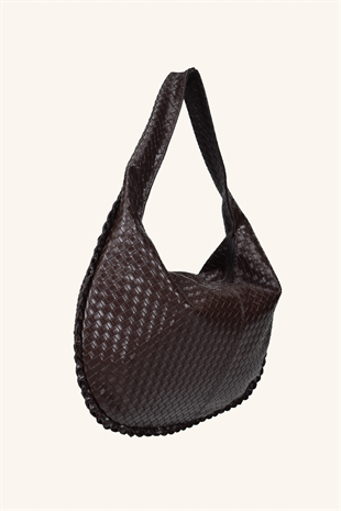 Mono Büyük Boy El ve Omuz Çantası - Kahve