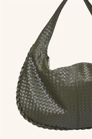 Mono Büyük Boy El ve Omuz Çantası - Yeşil