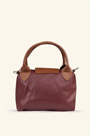 Pia Mini El ve Omuz Çantası - Bordo