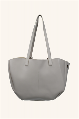 Polen Büyük Boy El ve Omuz Çantası - Krem