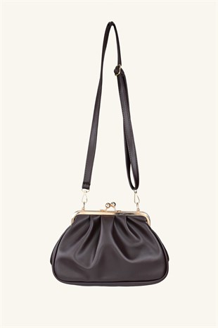 Rosel Clutch Çanta - Acı Kahve