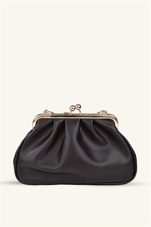 Rosel Clutch Çanta - Acı Kahve