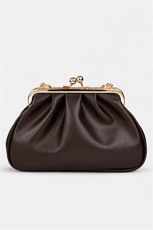 Rosel Clutch Çanta - Acı Kahve