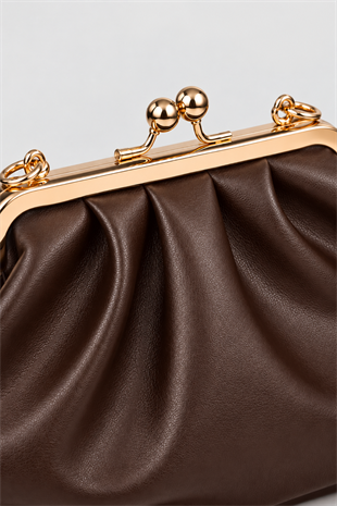 Rosel Clutch Çanta - Acı Kahve