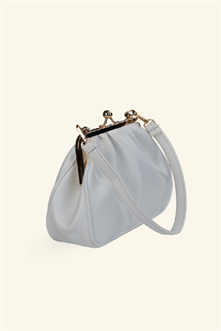 Rosel Clutch Çanta - Beyaz