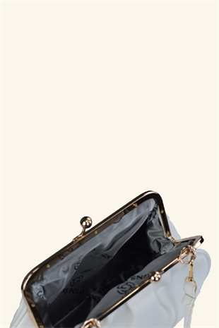 Rosel Clutch Çanta - Beyaz
