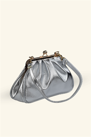 Rosel Clutch Çanta - Gümüş