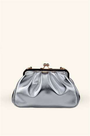 Rosel Clutch Çanta - Gümüş