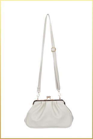 Rosel Clutch Çanta - Krem