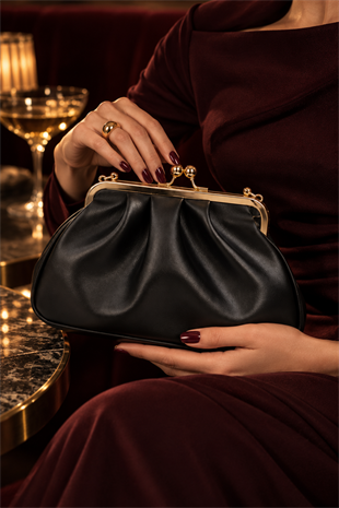 Rosel Clutch Çanta - Siyah