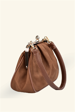 Rosel Clutch Çanta - Taba