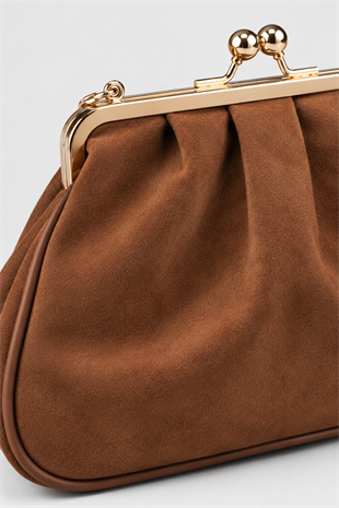 Rosel Clutch Çanta - Taba