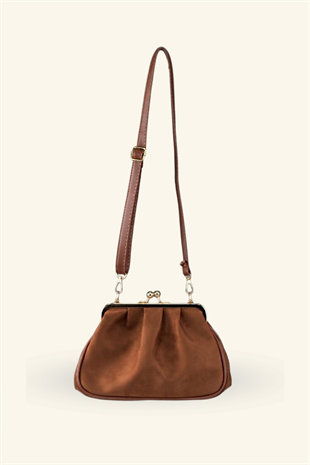 Rosel Clutch Çanta - Taba