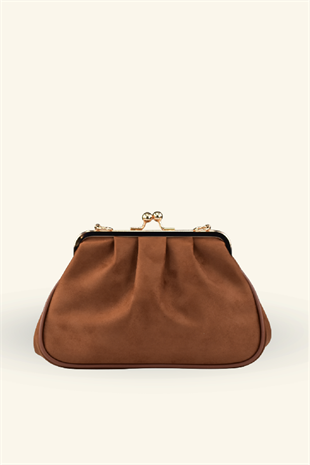 Rosel Clutch Çanta - Taba