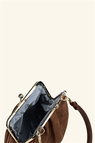 Rosel Clutch Çanta - Taba