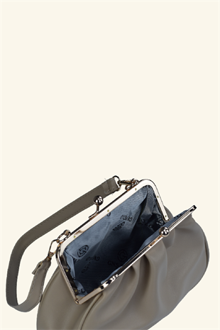 Rosel Clutch Çanta - Vizon