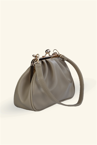 Rosel Clutch Çanta - Vizon