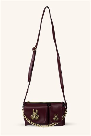 Sincap Aksesuar Detaylı El ve Omuz Çantası - Bordo