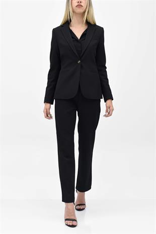  Siyah Blazer Ceket Pantolon İkili Takım 