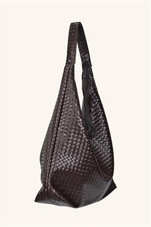 Zen Büyük Boy El ve Omuz Çantası - Kahverengi