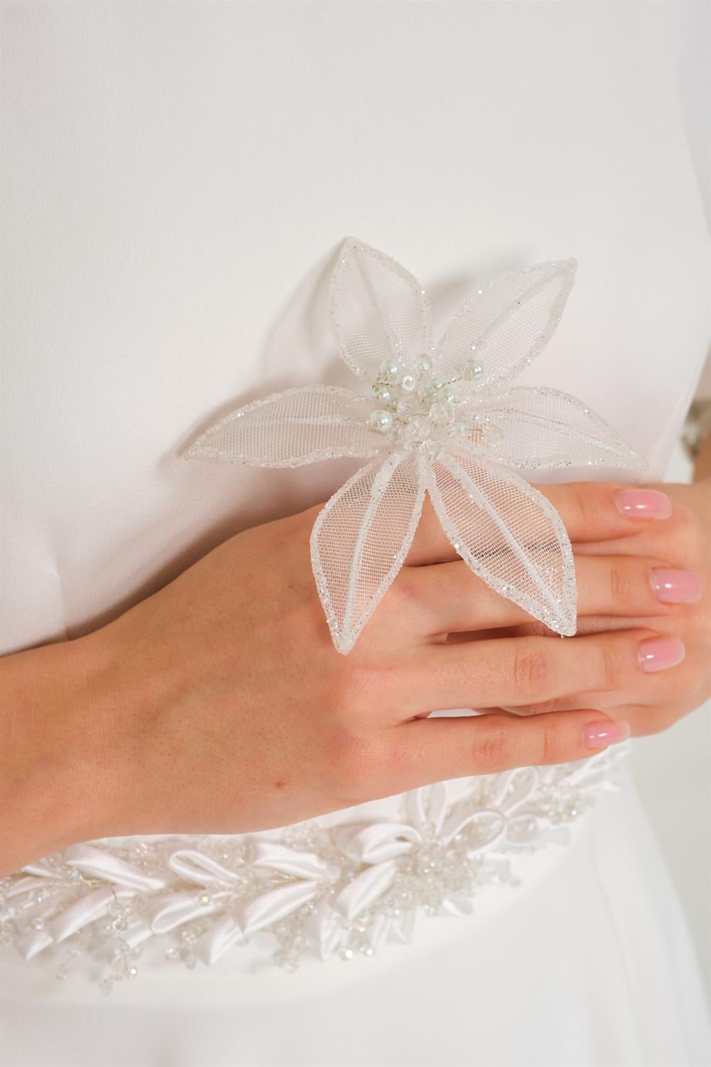 Bontesel Gelin Aksesuarı Gelin Tacı Gelin Tokası Nikah Tacı Çiçek Toka 1 adet