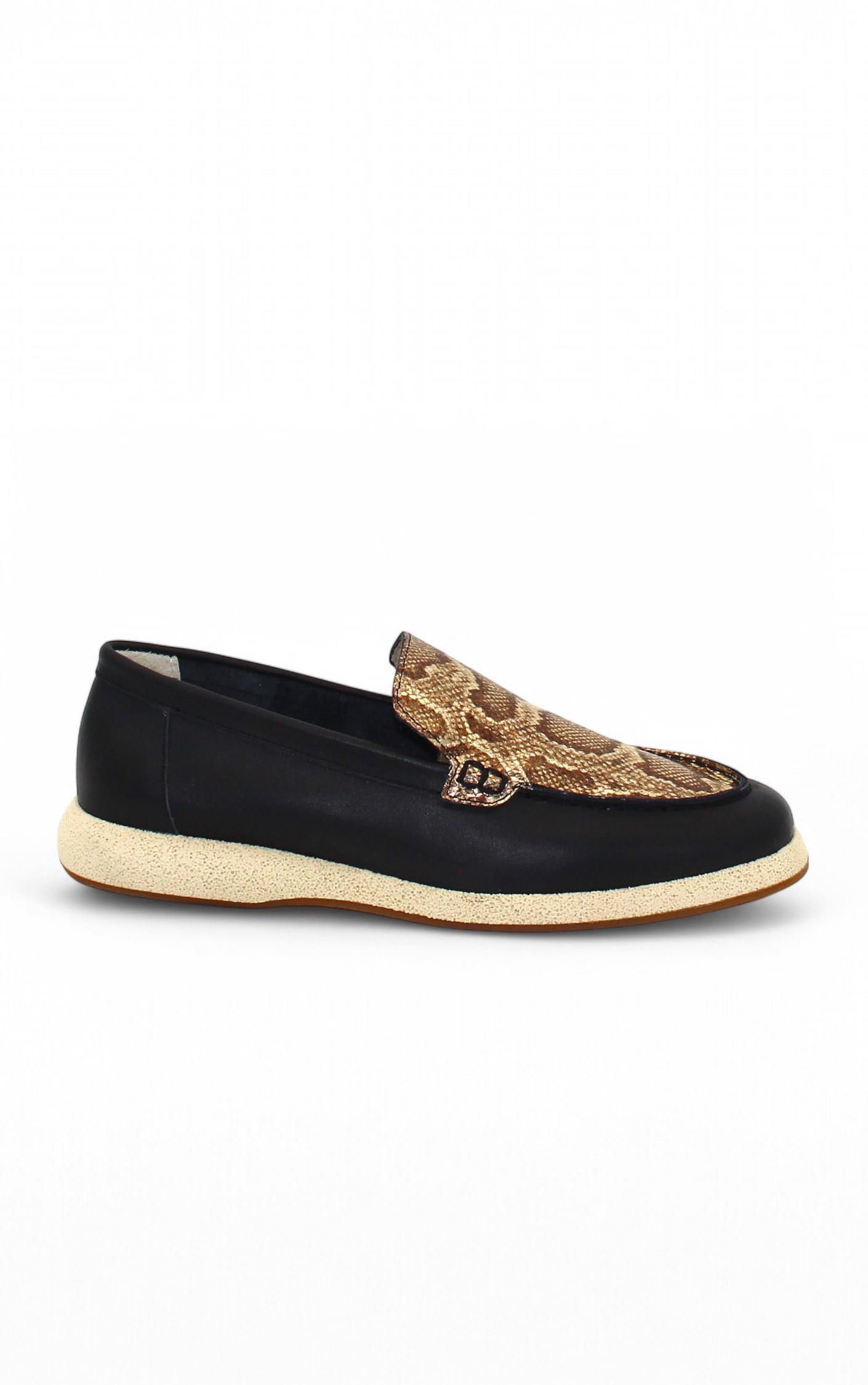 Yılan Deri Detaylı Loafer