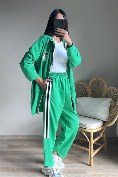 Benetton Yeşili Kapşonlu Takım