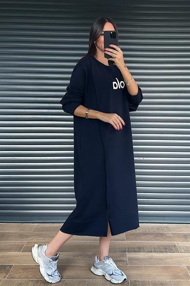 Lacivert 2 İplik Elbise