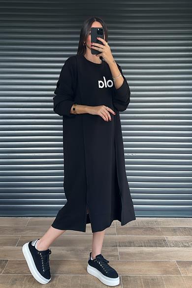 Siyah 2 İplik Elbise