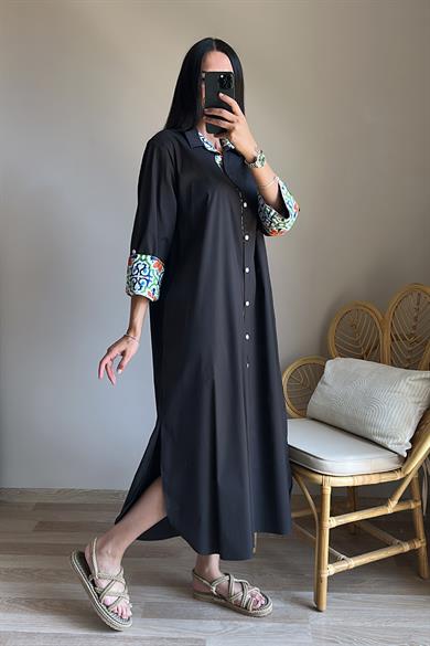Siyah London Elbise
